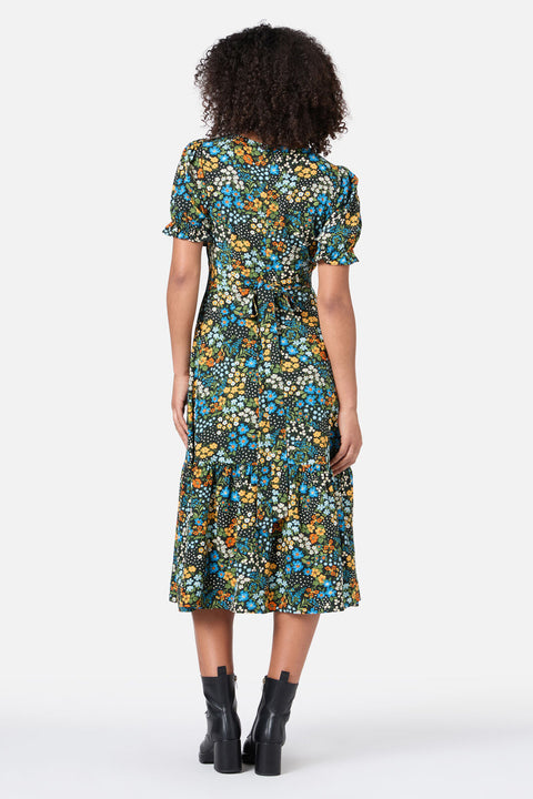 Ada 90's Floral Midi Dress