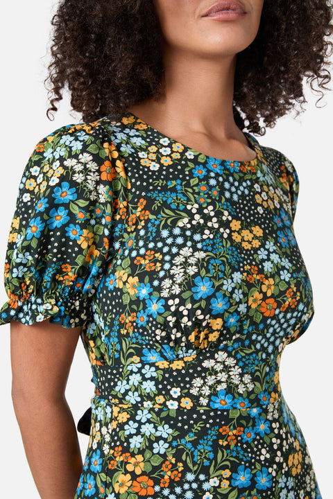 Ada 90's Floral Midi Dress