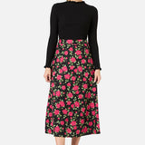 Winter Rose Midi Skirt