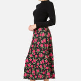 Winter Rose Midi Skirt