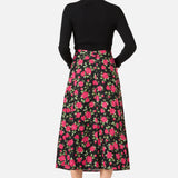 Winter Rose Midi Skirt