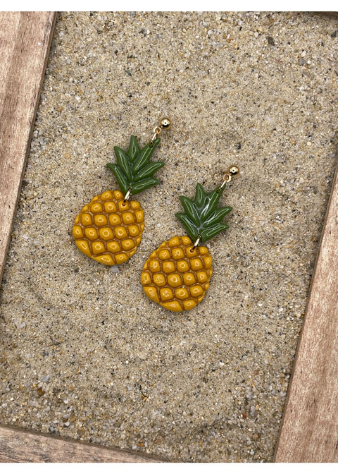 Pineapple Fruit Dangle Earrings