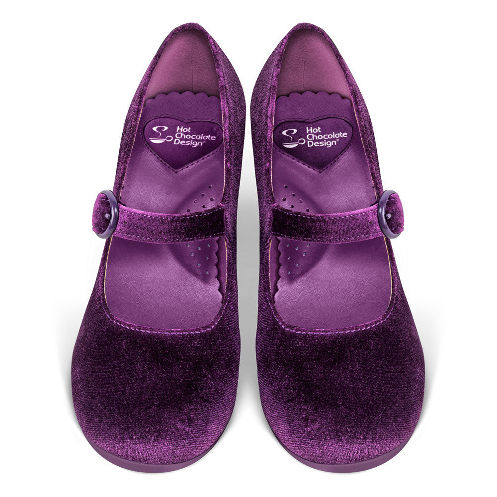 Mörrum SX3601C　IVCB 美品！ Chocolaticas® Mid Heels Plum Elixir Women's Mary Jane Pump – ModCloth