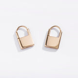 Padlock Huggie Hoop Earrings