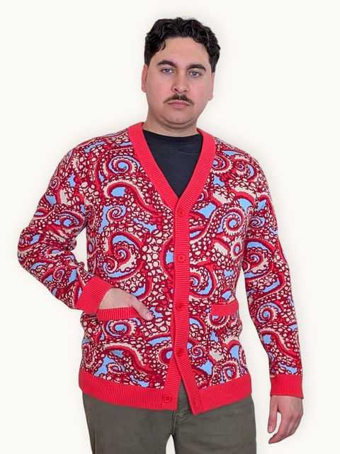Paisley Octopus Cardigan 100% Cotton