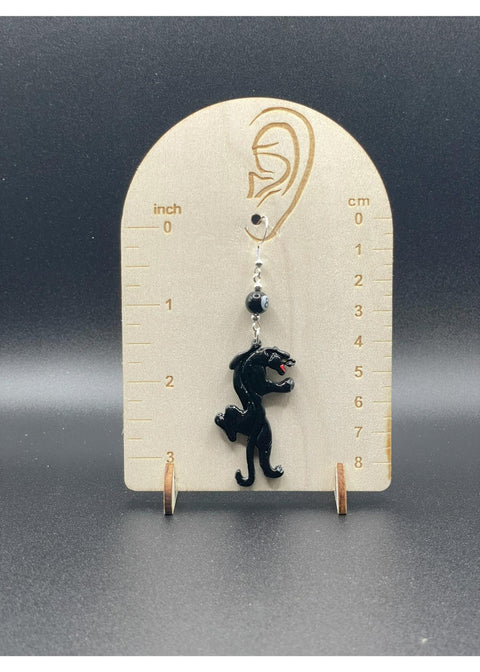 Tattoo Love Crawling Panther Earrings