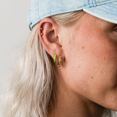 Pasta Sterling Silver Huggie Hoop Earrings