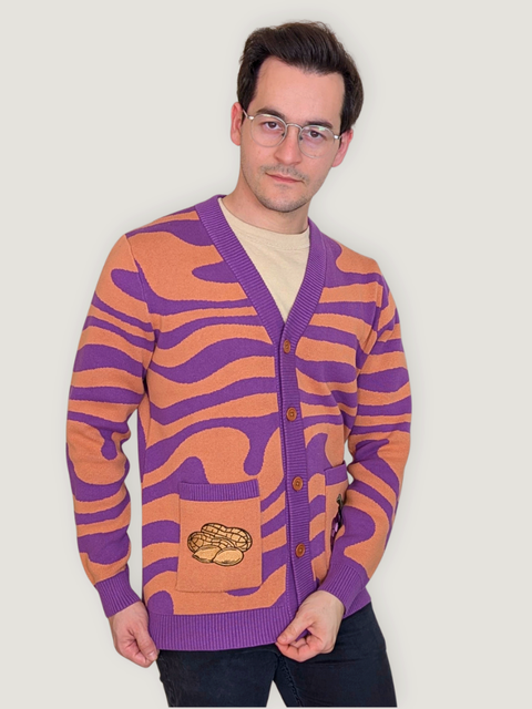 Unisex Peanut Butter & Jelly Cardigan