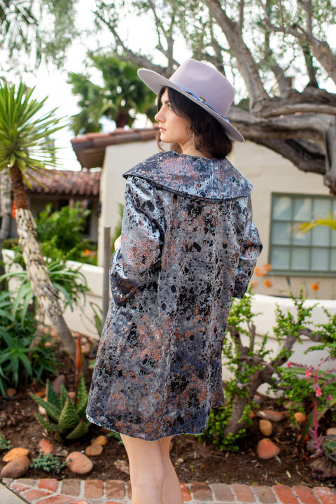 Penelope Swing Jacket in Gunmetal Steer