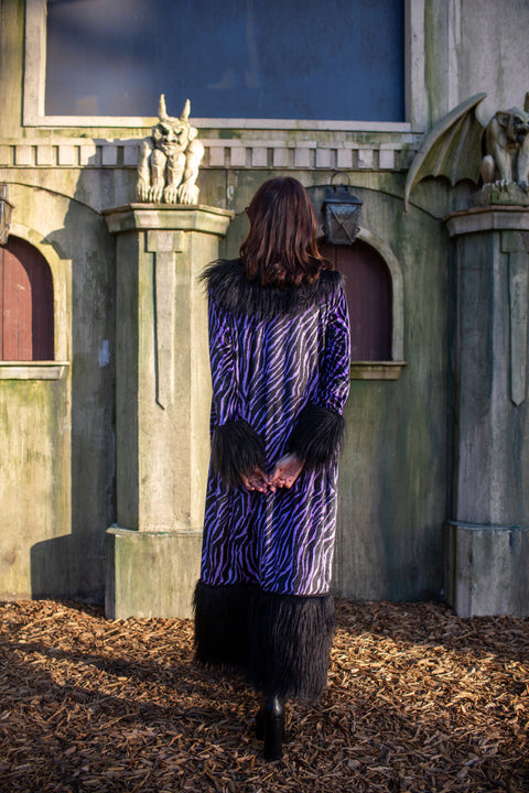 Penny Deluxe Purple Haze Velvet Faux Fur Jacket