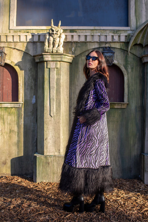 Penny Deluxe Purple Haze Velvet Faux Fur Jacket