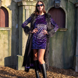 Penny Deluxe Purple Haze Velvet Faux Fur Jacket