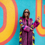 Penny Deluxe Rainbow Road Faux Fur Jacket