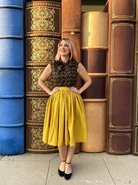 Peggy Swing Skirt in Mustard