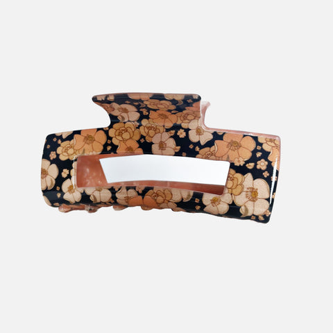 Thread Mama Dark Floral Claw Hair Clip