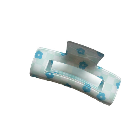 Daisy Checkered Claw Hair Clip