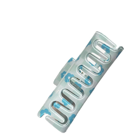 Daisy Checkered Claw Hair Clip