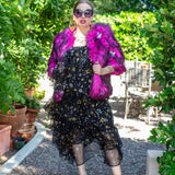 Planet Queen Faux Fur Jacket in Monster Pink