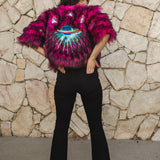 Planet Queen Faux Fur Jacket in Monster Pink