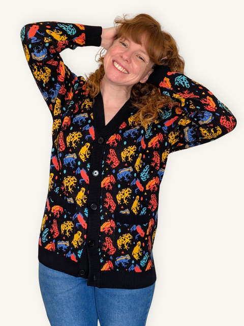Poison Dart Frog Cardigan 100% Cotton