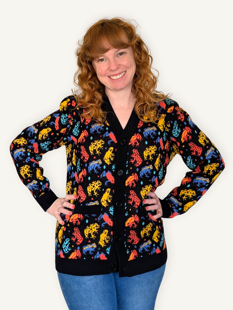 Poison Dart Frog Cardigan 100% Cotton