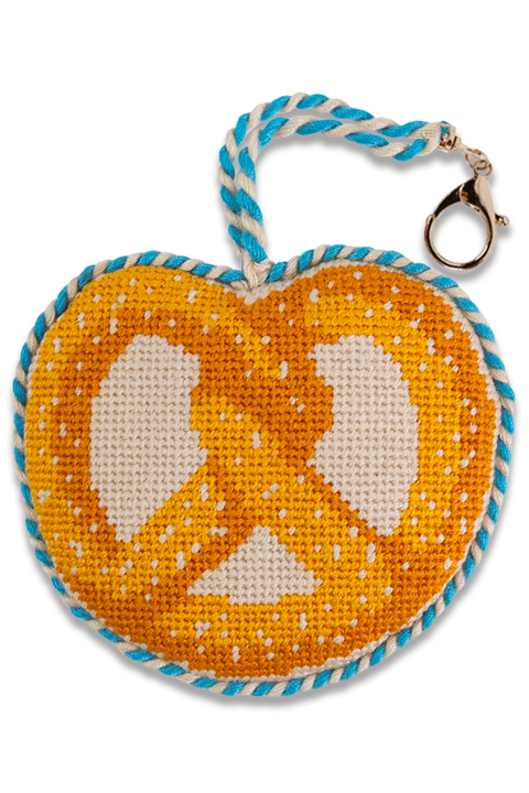 Needlepoint Bag Charm - Pretzel
