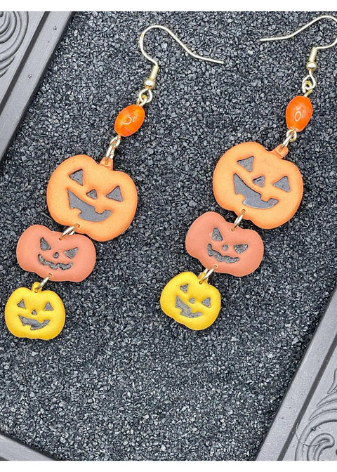 Salem Jack-O-Lantern Stack Earrings