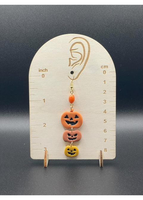 Salem Jack-O-Lantern Stack Earrings