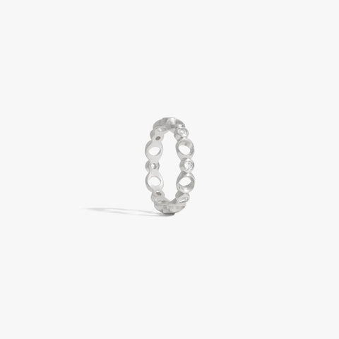 Sapphire Triple Moon Band