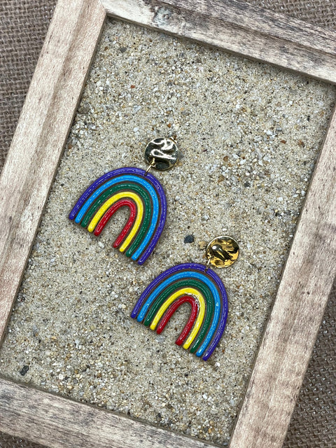 Rainbow Arch Dangly Earrings