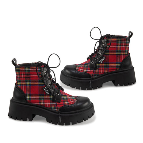 Red Tartan Women's  Boots