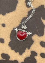 Rosarita Heart with Flame Detail Pendant