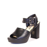 Rose Leather Platform Heels