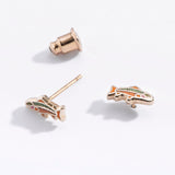 Rainbow Trout Fish Stud Earrings
