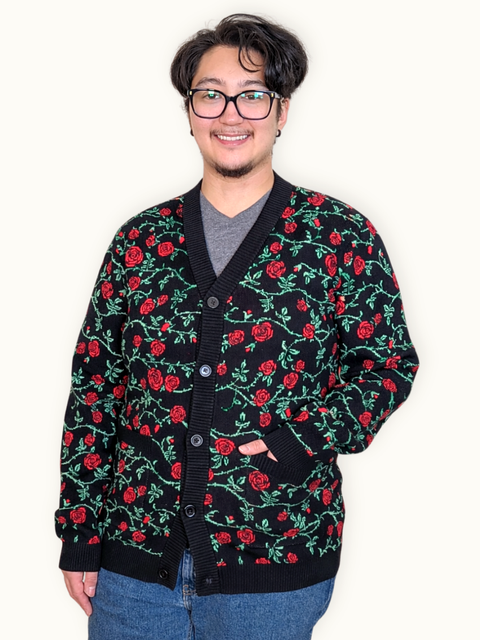 Rose & Thorn Cardigan 100% Cotton