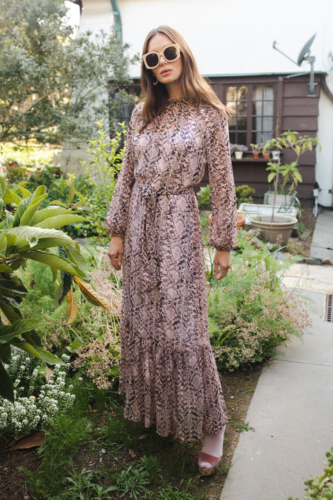 Rosey Boa Raglan Maxi Dress