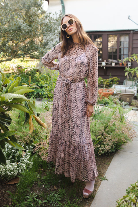 Rosey Boa Raglan Maxi Dress