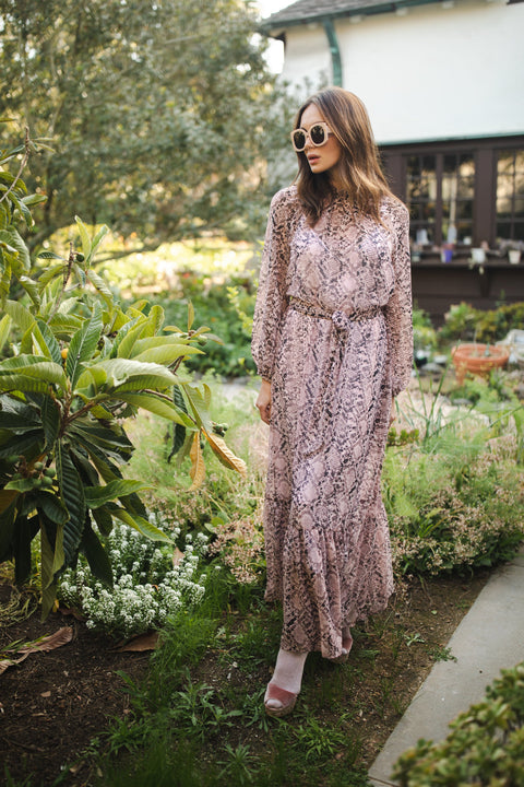Rosey Boa Raglan Maxi Dress