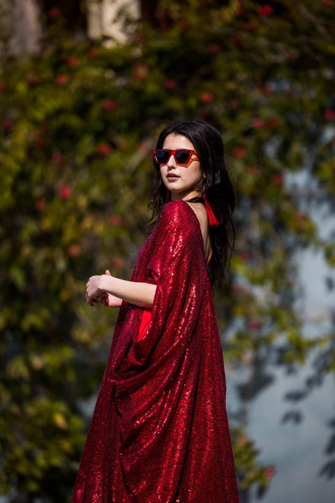 Ruby Sequin Caftan