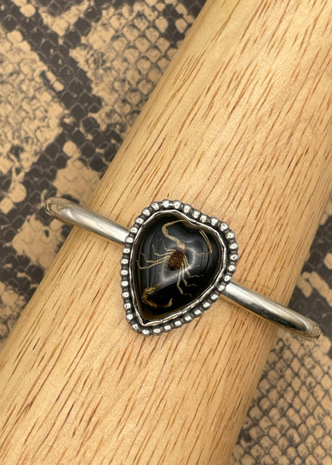 Scorpion Heart Cuff Bracelet