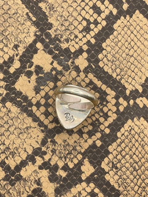 Wendy - Black Scorpion in Pink Resin Heart Ring