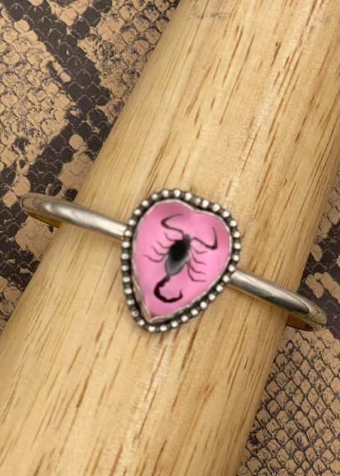 Scorpion Heart Cuff Bracelet