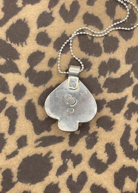 Ace of Spades Black Onyx Pendant