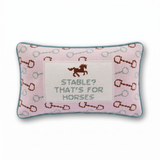 Needlepoint Pillow - Stable? That's for Horses