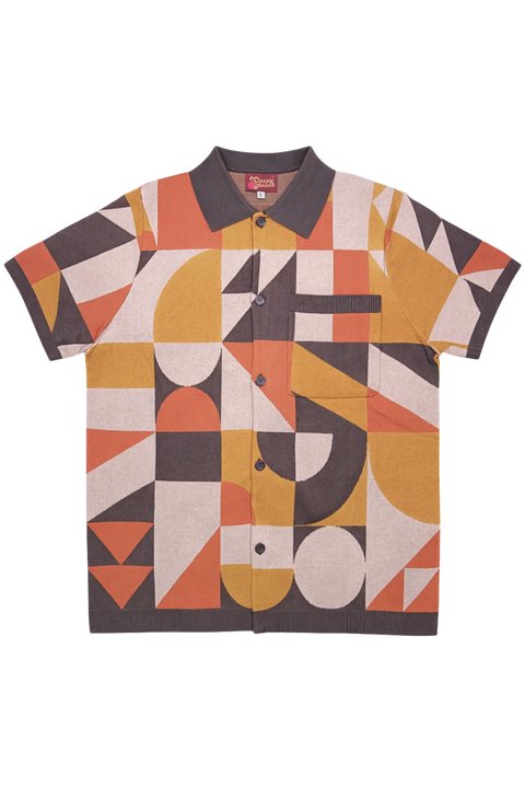 Bauhaus Button Up Knit Shirt