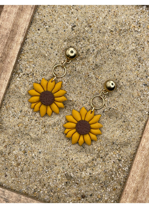 Sunflower Dangle Earrings