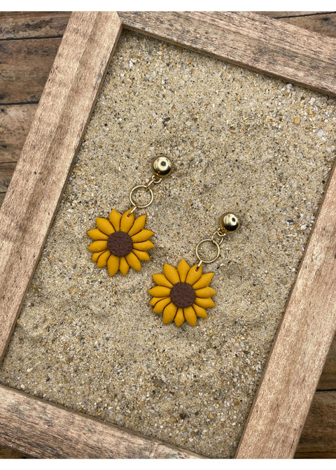 Sunflower Dangle Earrings