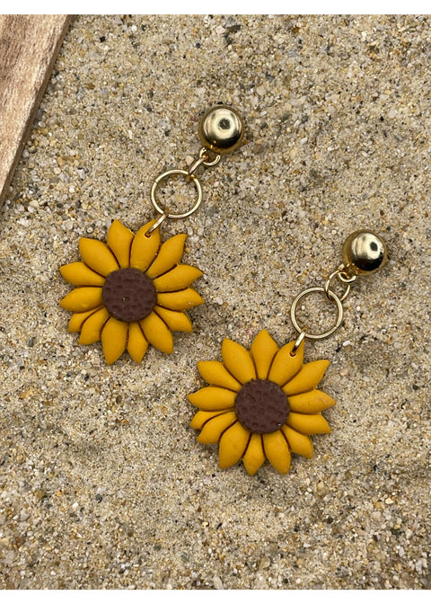 Sunflower Dangle Earrings