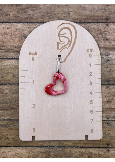 Swirl Heart Hoop Earrings