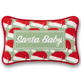 Mini Needlepoint Pillow - Santa Baby